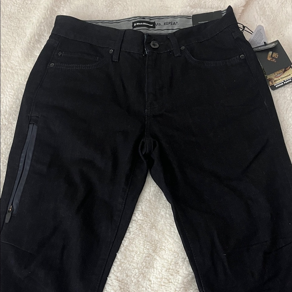Black Diamond Gray Denim Pants